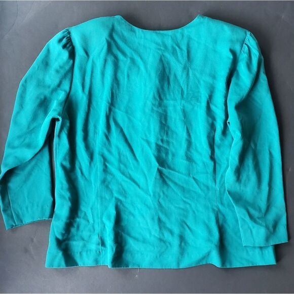 Vintage Worthington Essentials Women Teal Blazer - Picture 7 of 9